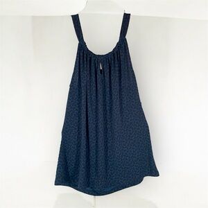 J. Crew Navy Blue and Black Pattern Halter  Tank Top  - Size XL